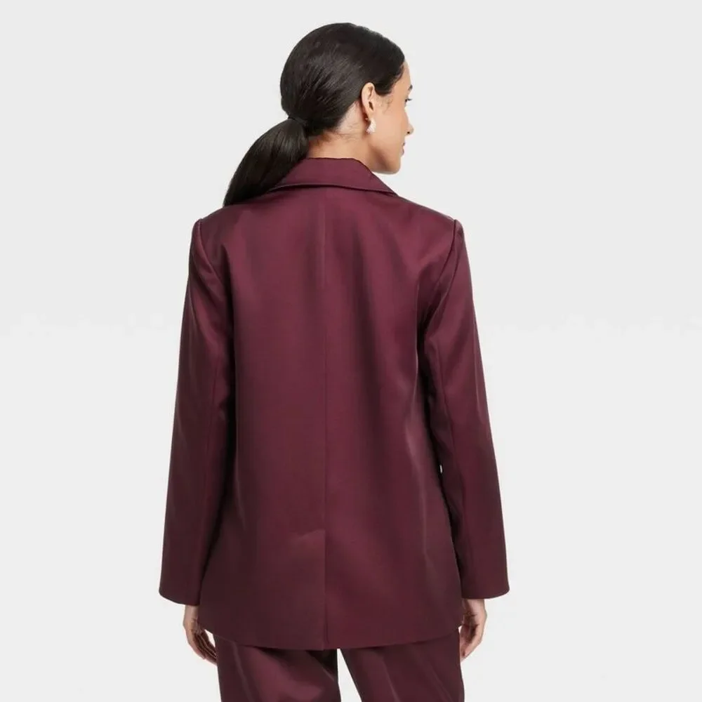 a new day Women's Deep Burgundy Suit Jacket - Picture 2 of 3